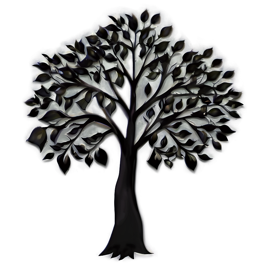 Black Tree In Abstract Style Png Cyp3