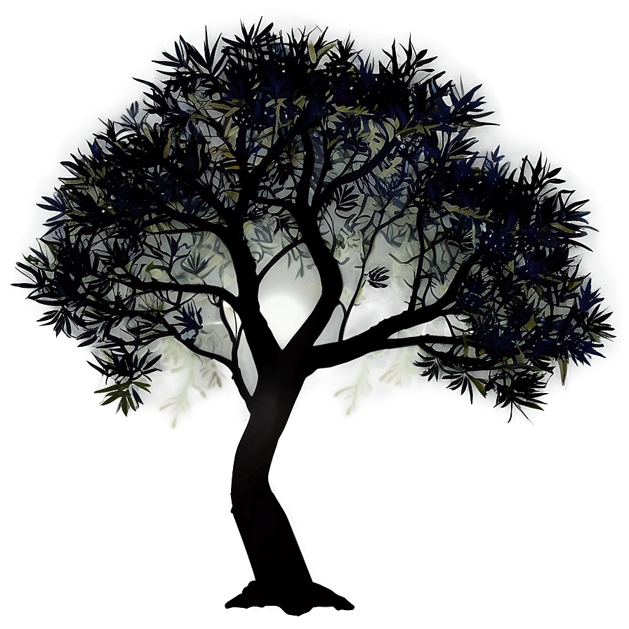 Black Tree In Night Png Drw93