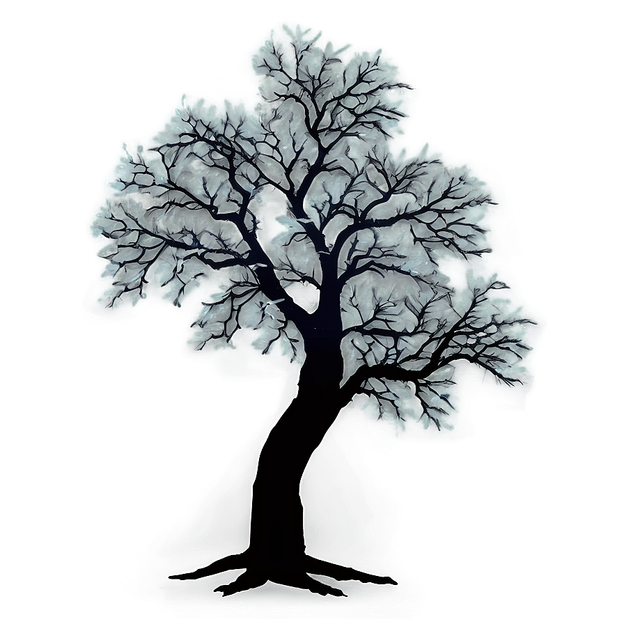 Black Tree On White Background Png 10