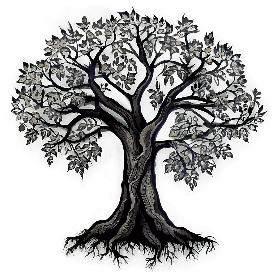 Black Tree Tattoo Design Png 53