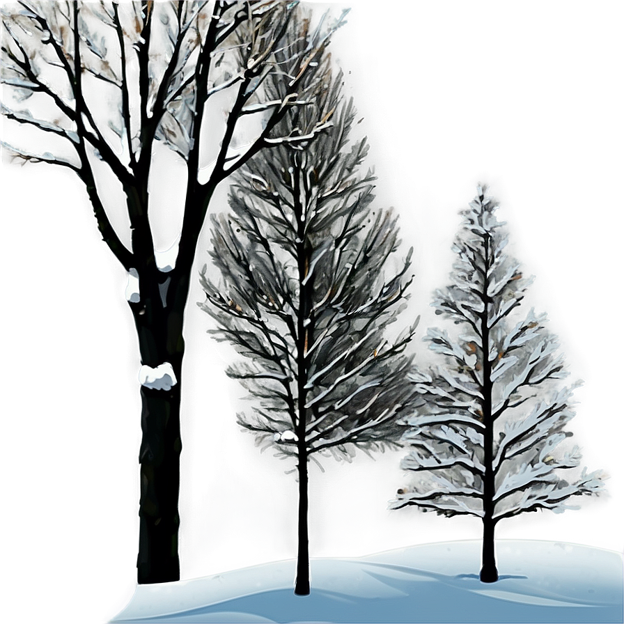 Black Trees In Winter Png Rbi25