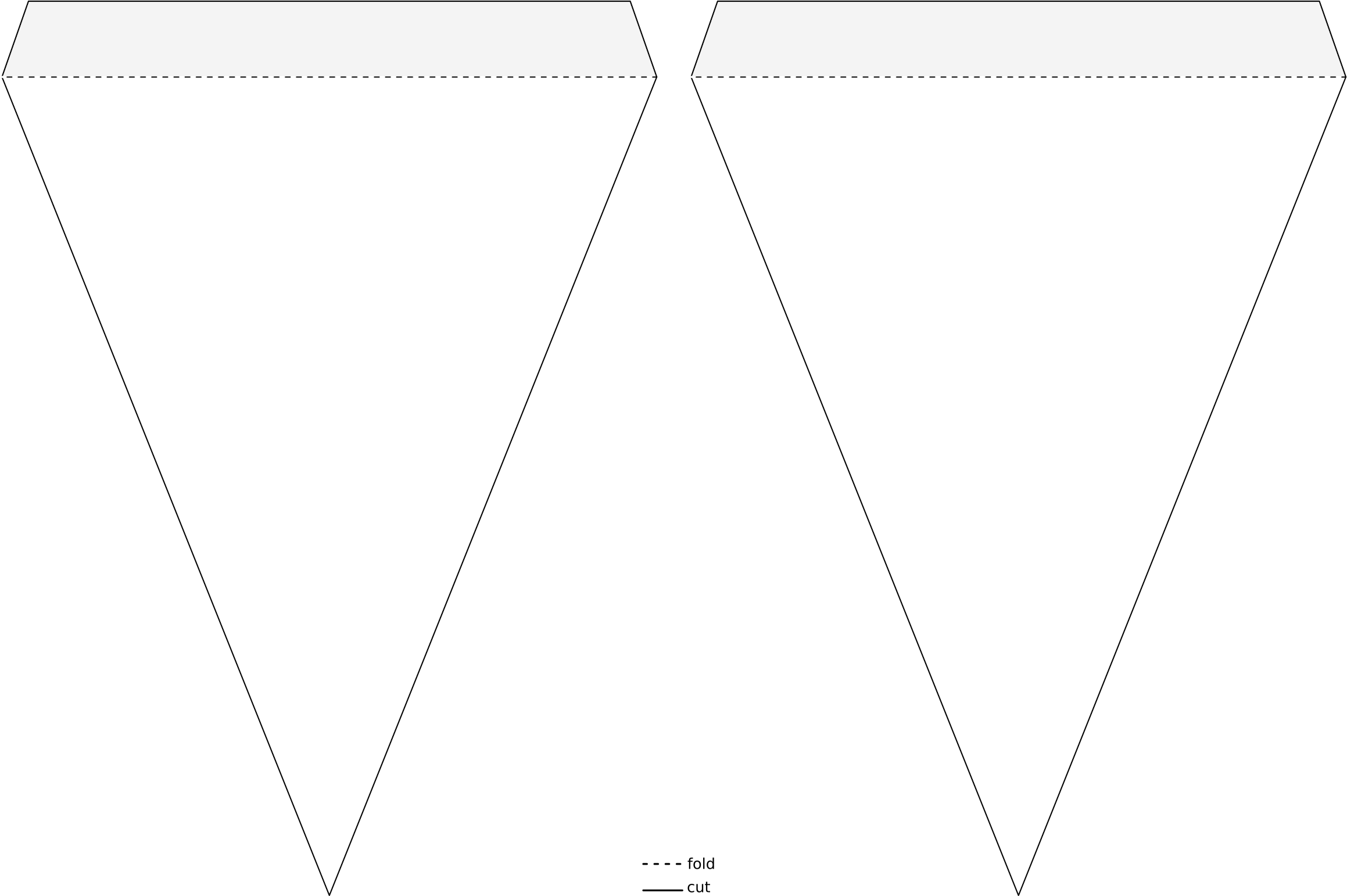 Black Triangle Paper Fold Template