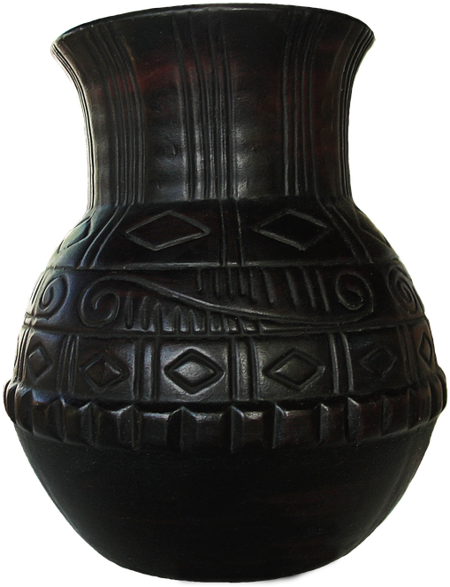 Black Tribal Pattern Vase