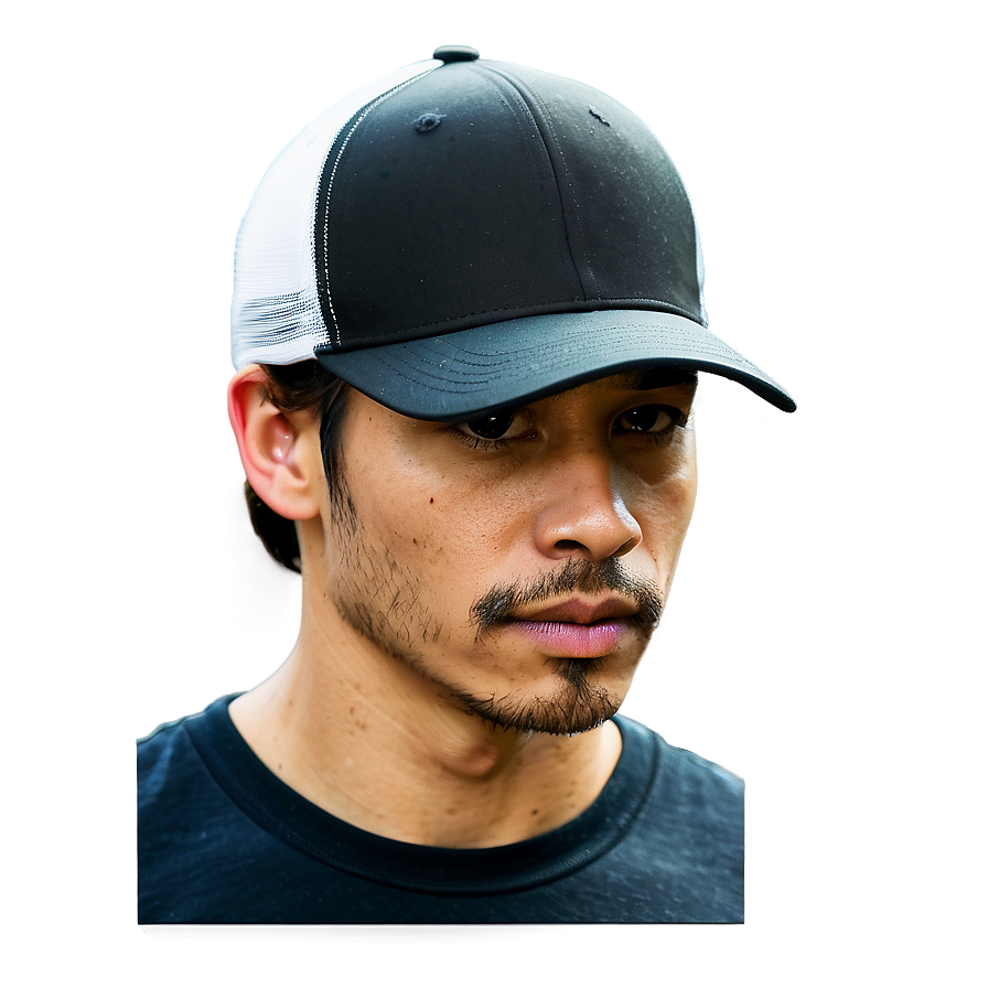 Black Trucker Baseball Cap Png 94