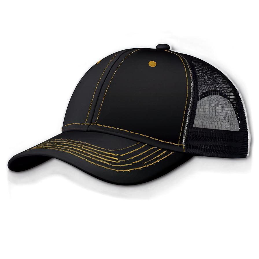 Black Trucker Hat Png Kkp53