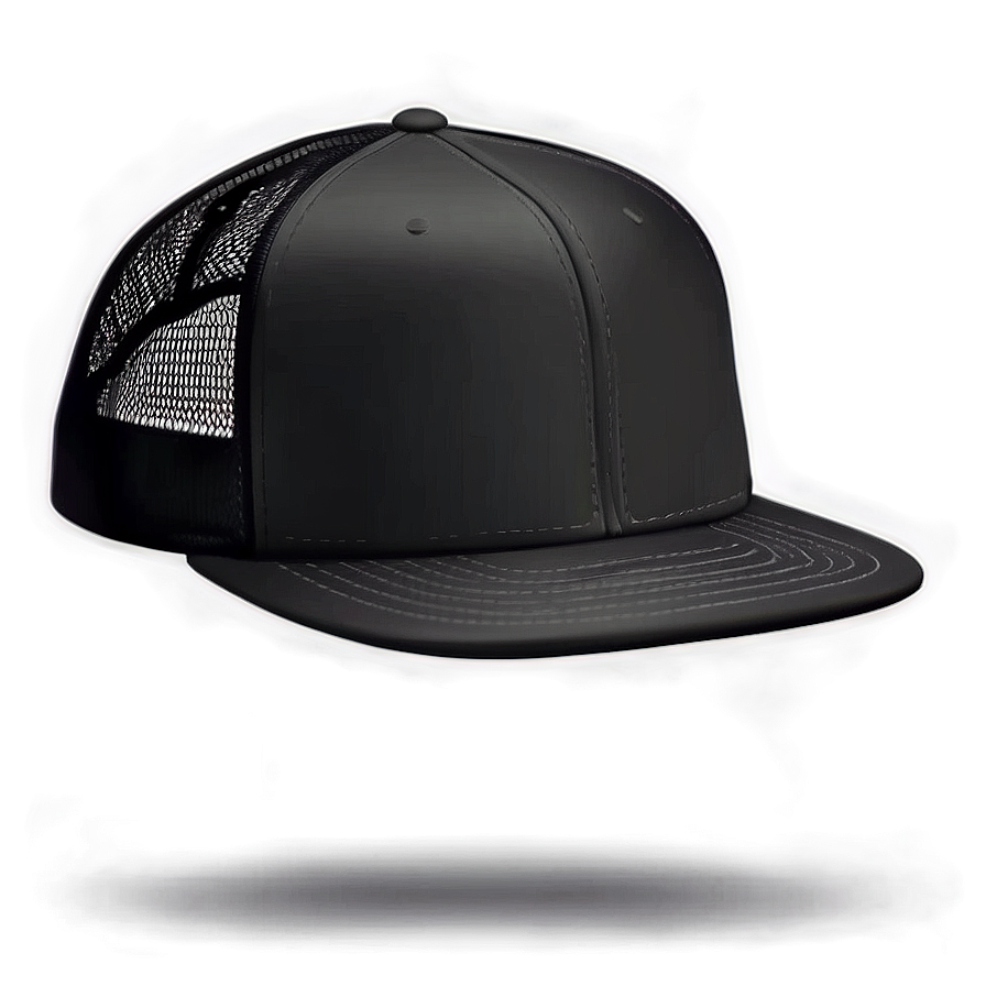 Black Trucker Hat Png Rgh