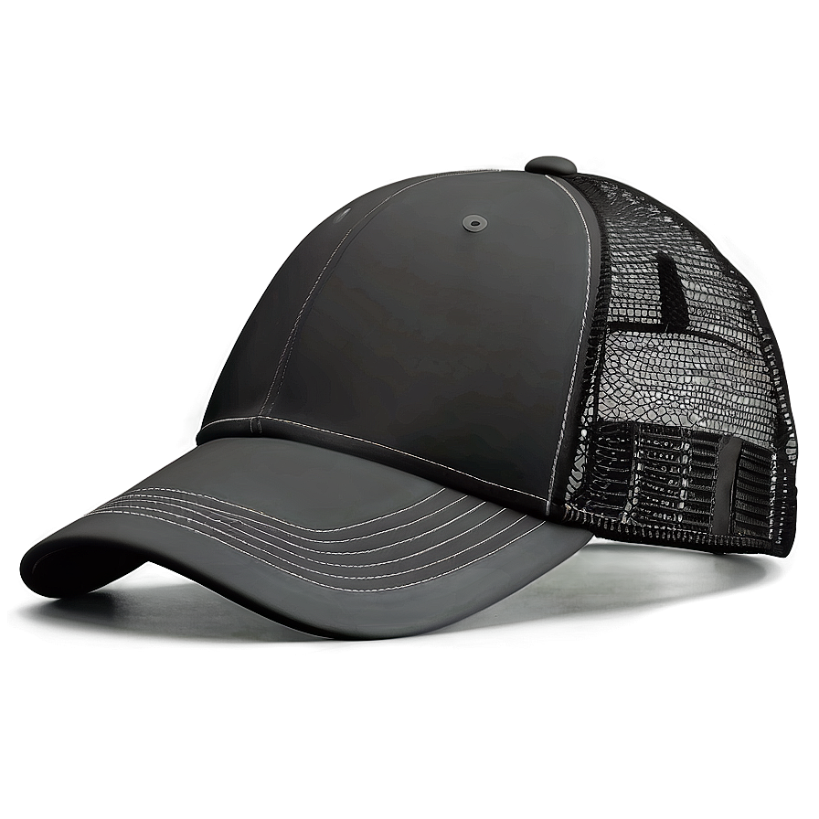 Black Trucker Hat Side View Png 06282024