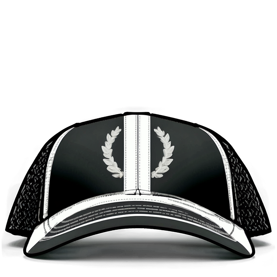 Black Trucker Hat With Reflective Strip Png Ens