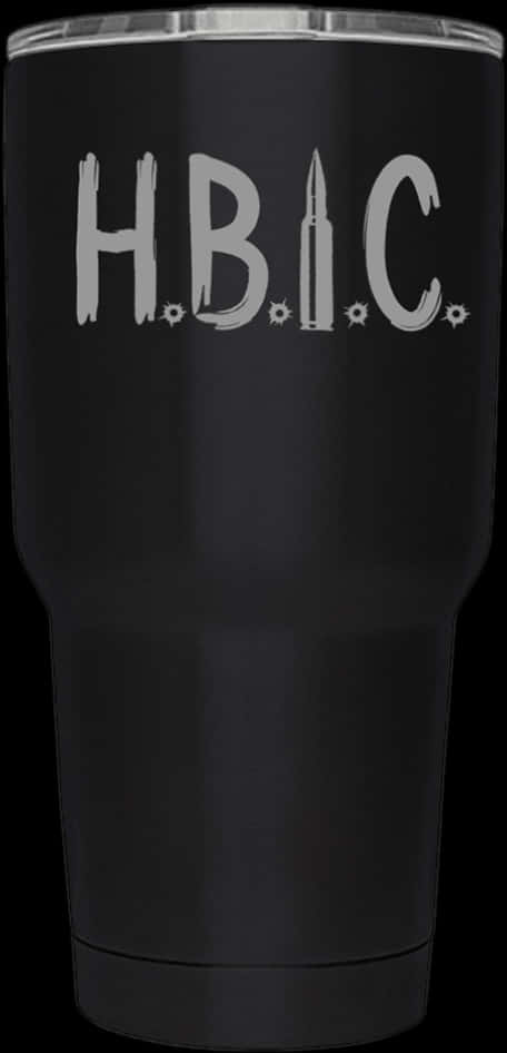 Black Tumbler H B I C Design