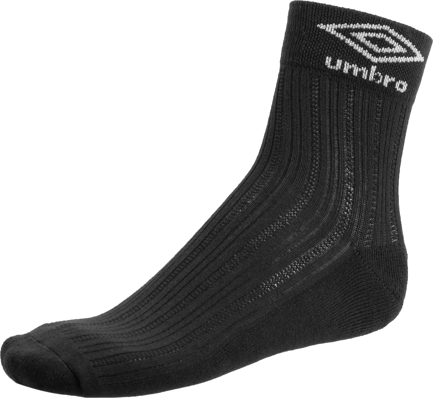 Black Umbro Crew Sock