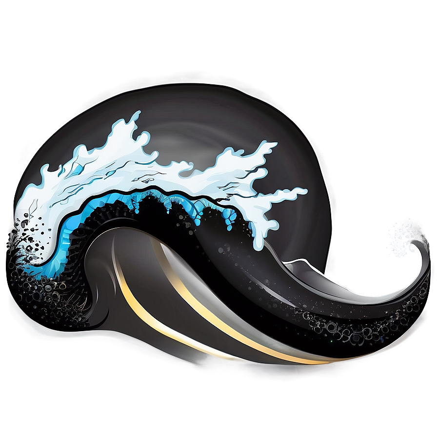 Black Wave Illustration Png Plj