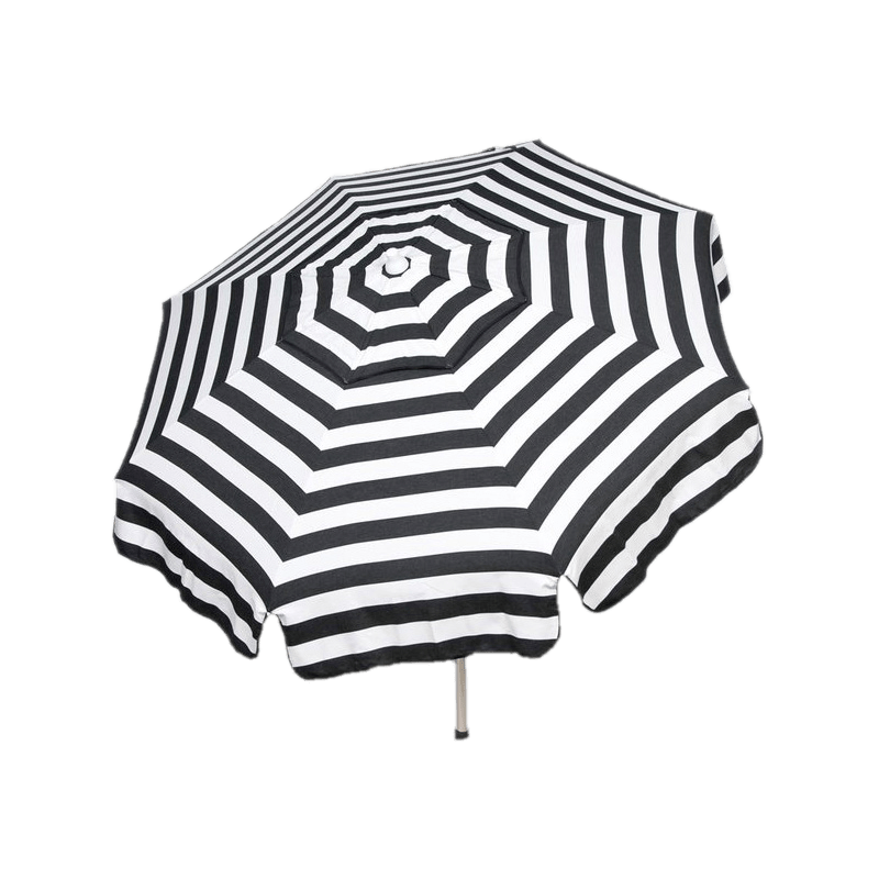 Black White Striped Umbrella