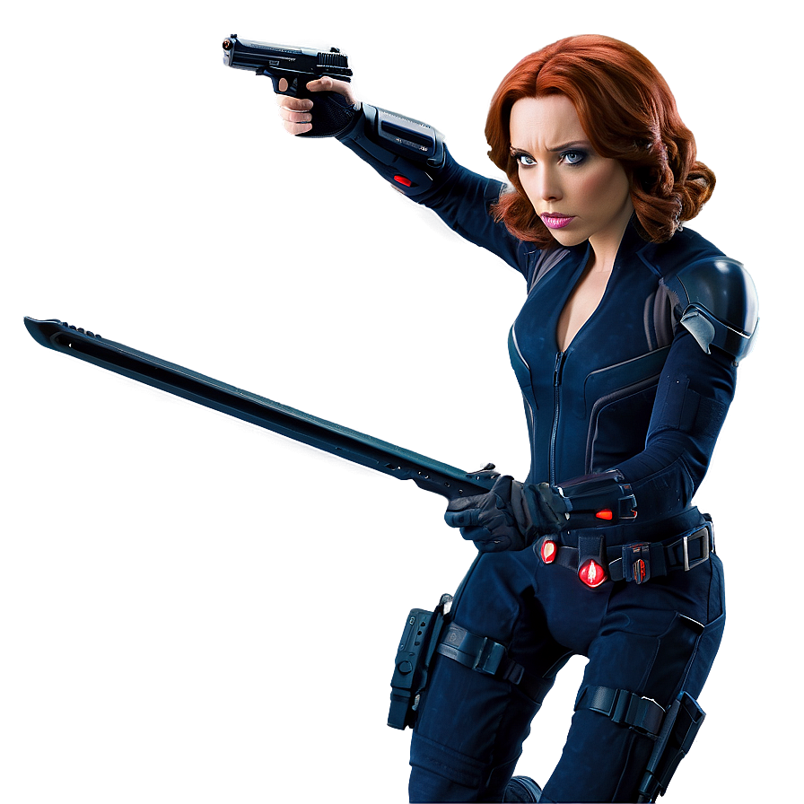 Black Widow Action Shot Png Ijb12