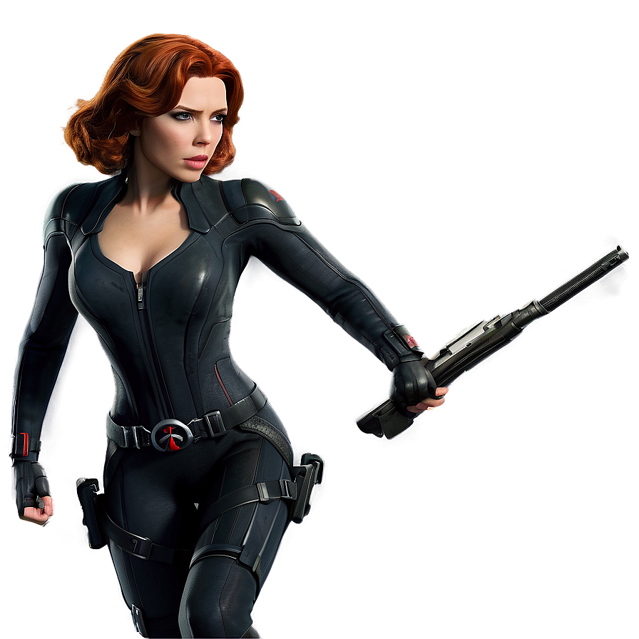 Black Widow Dynamic Action Png Hmt