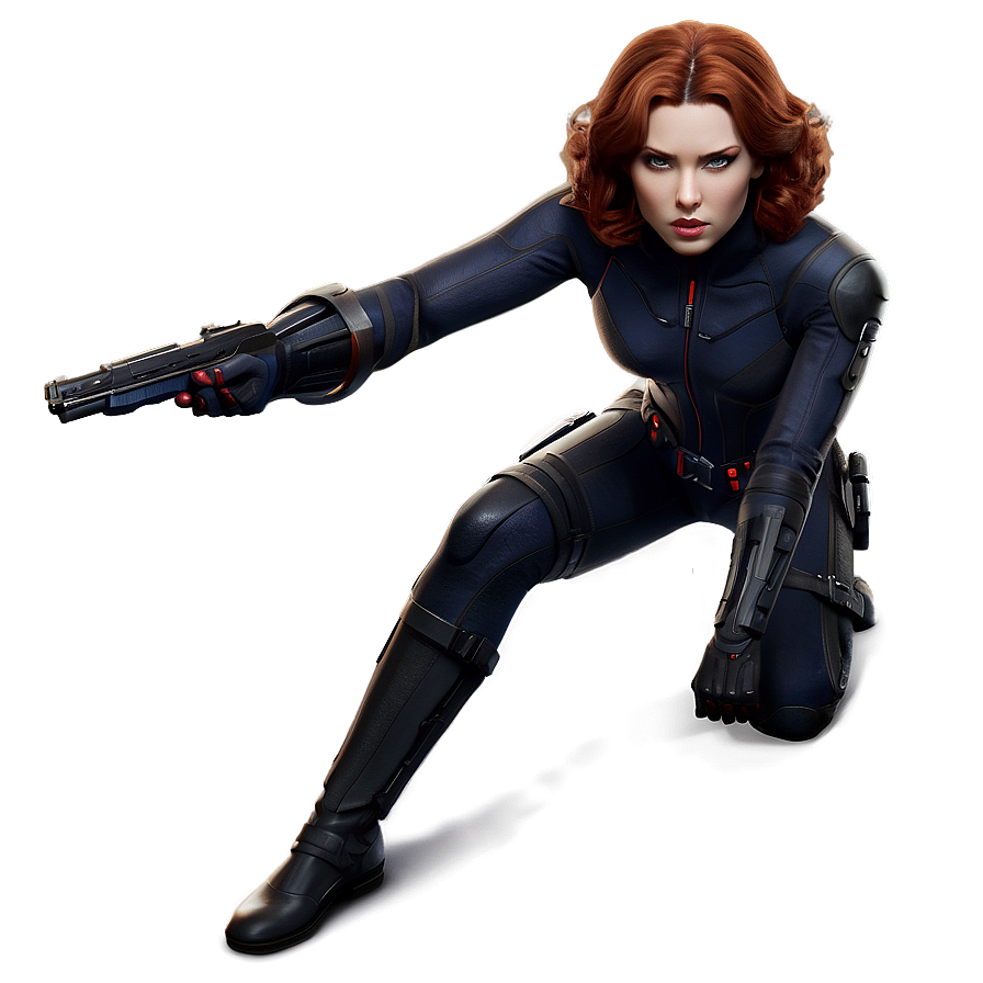 Black Widow Heroic Pose Png 21