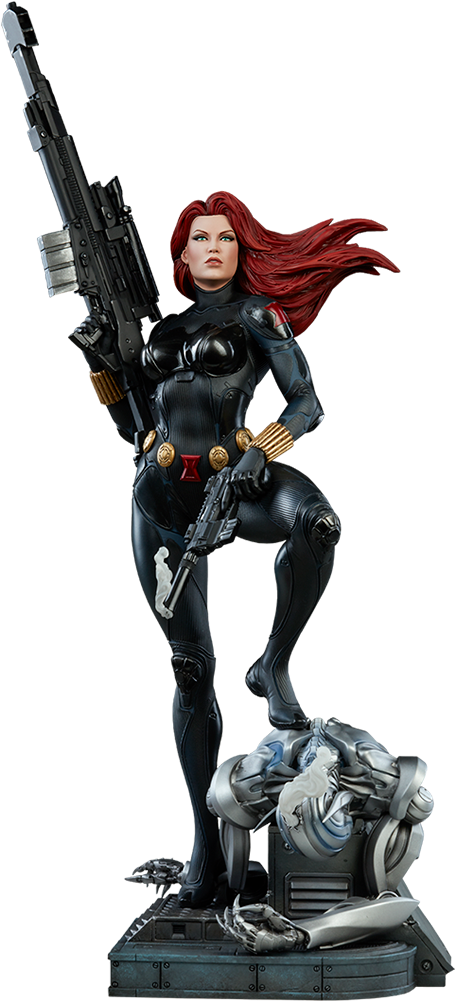 Black Widow Statue Action Pose