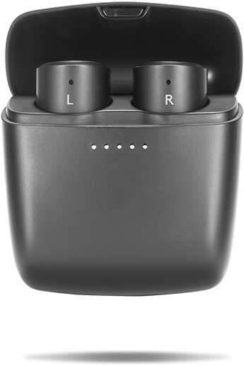 Black Wireless Earbuds Charging Case