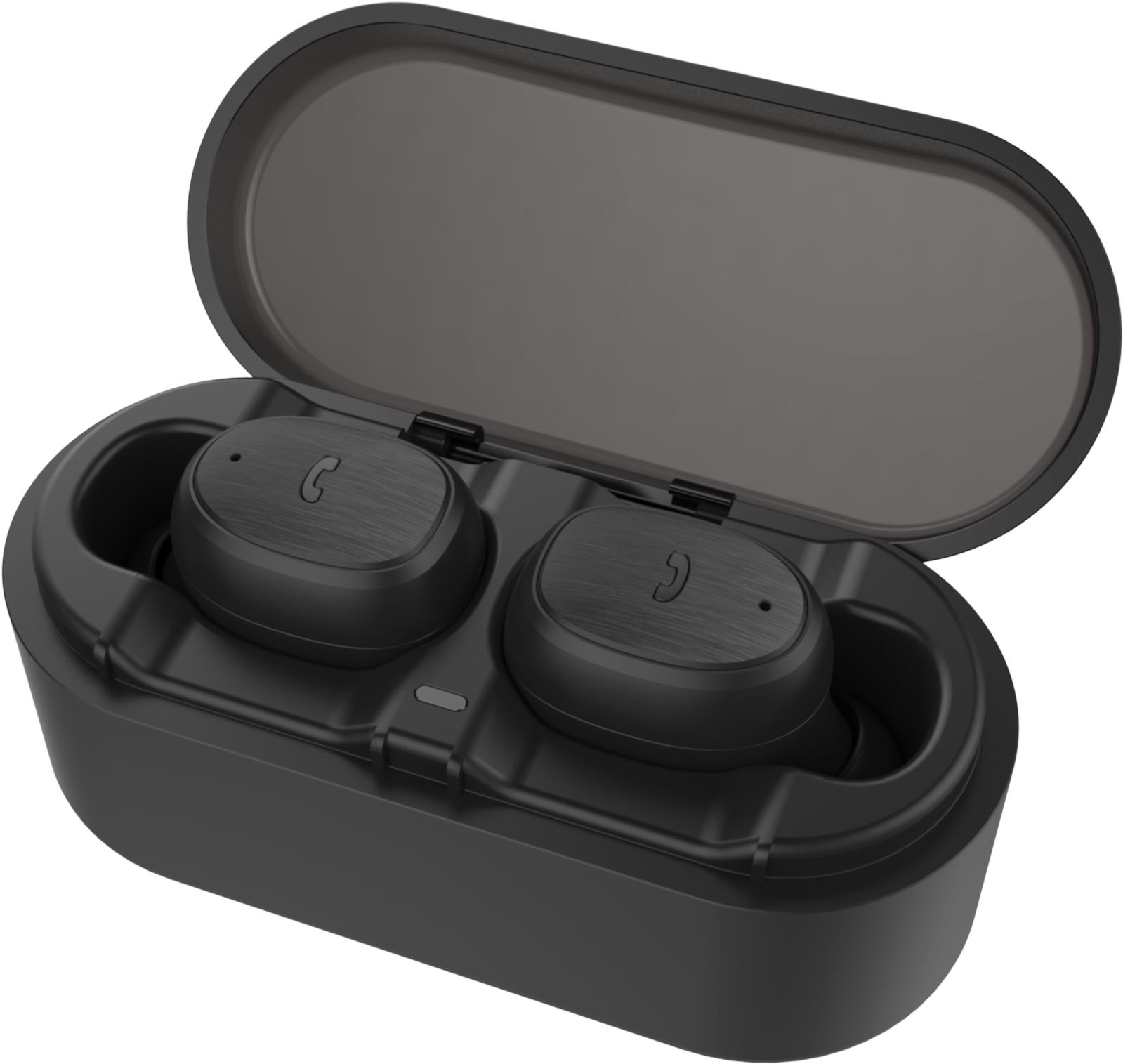 Black Wireless Earbudsin Charging Case