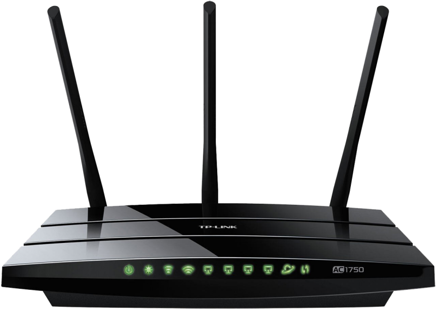 Black Wireless Router T P Link A C1750