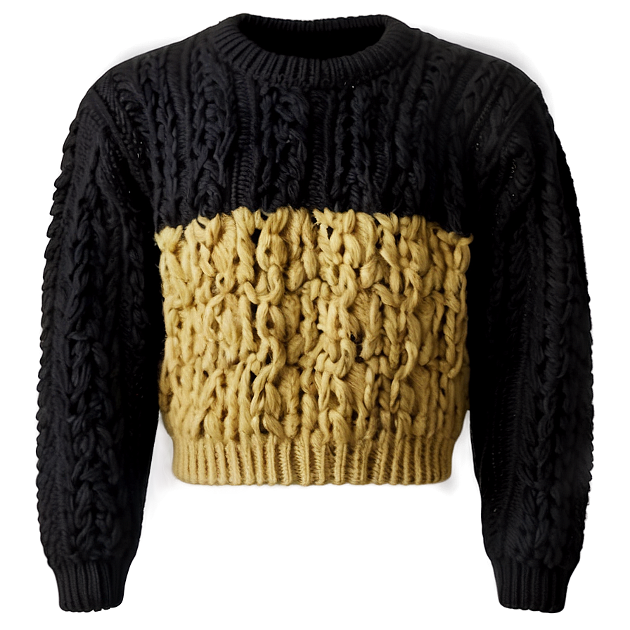 Black Wool Sweater Png 4