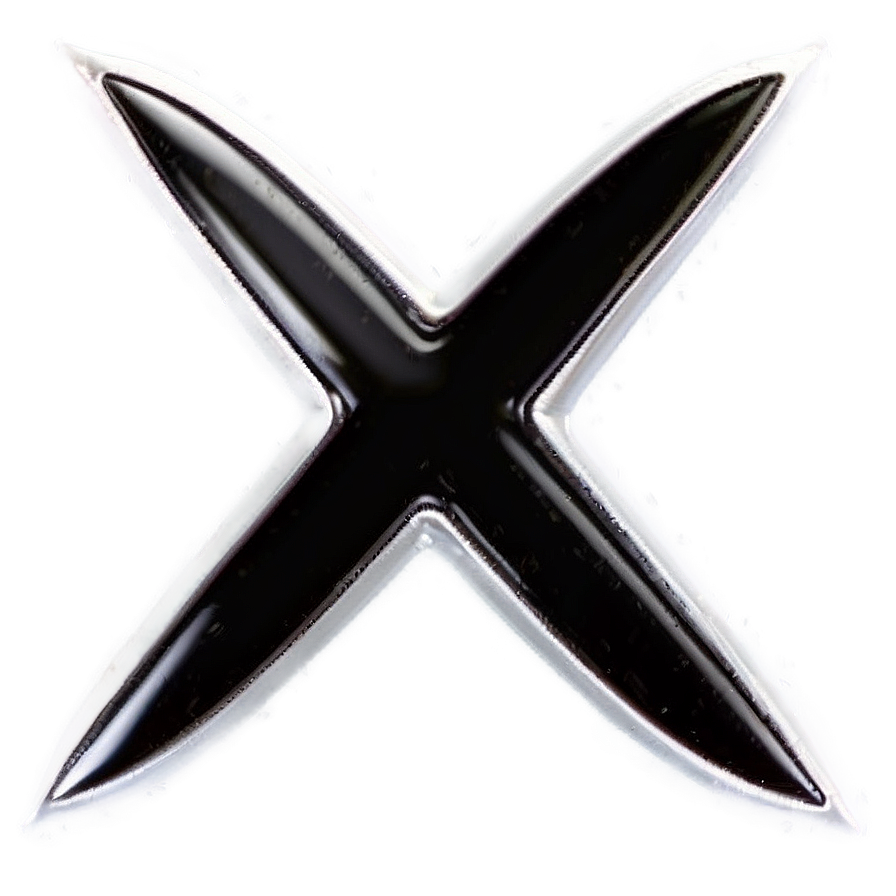 Black X Element Png 2