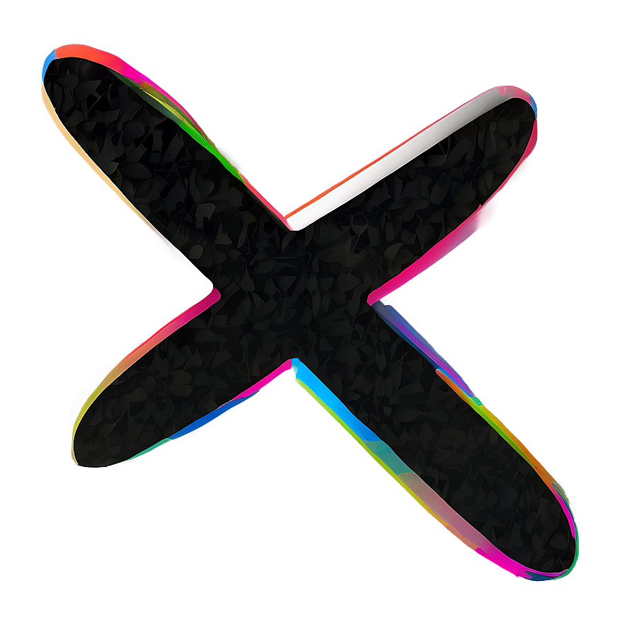 Black X Sketch Png 8