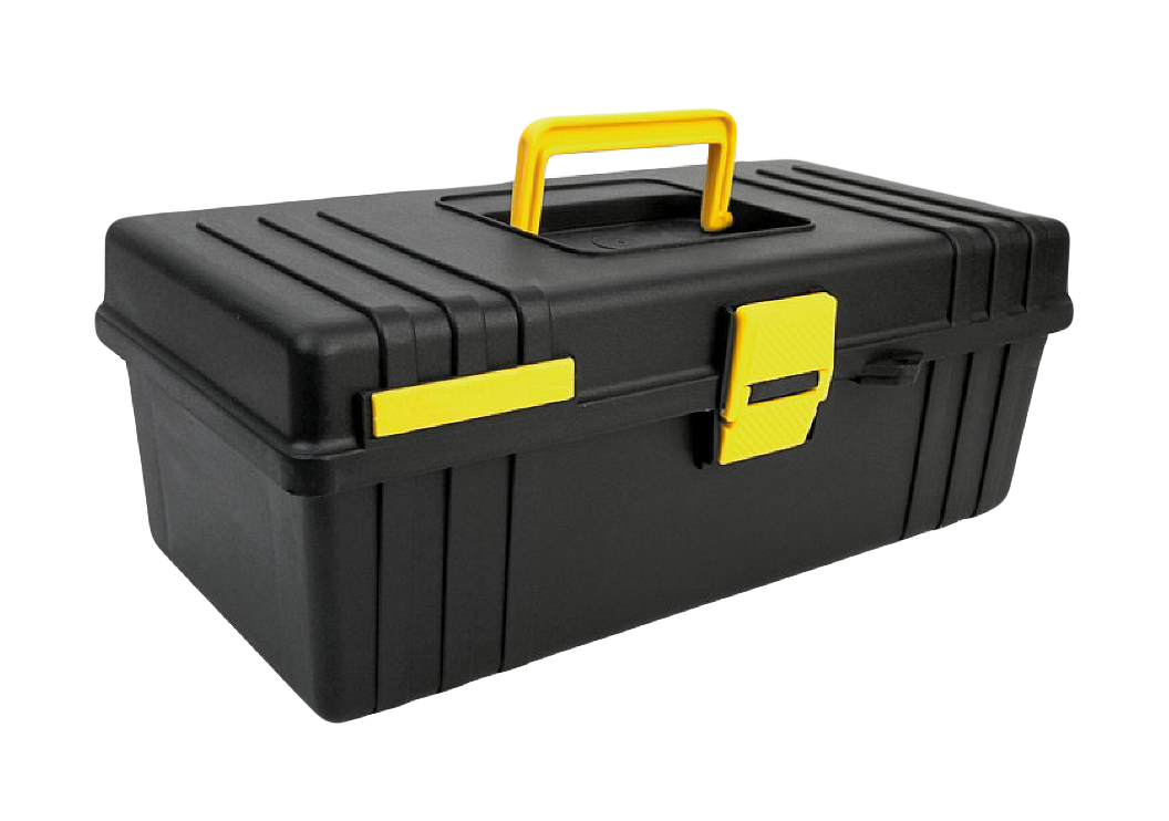 Black Yellow Plastic Toolbox