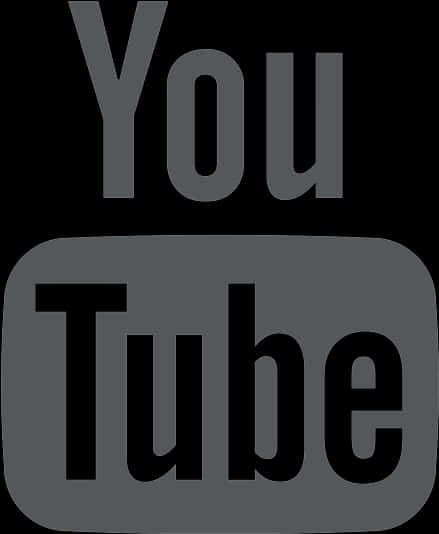 Black You Tube Logo