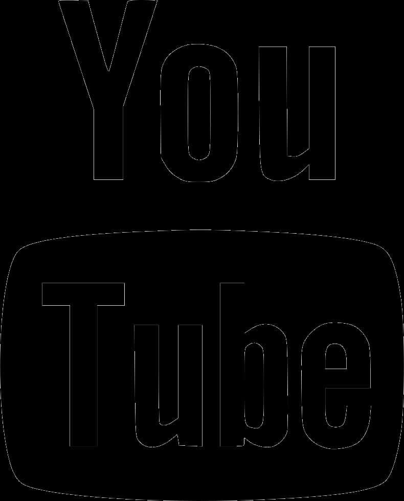 Black You Tube Logo