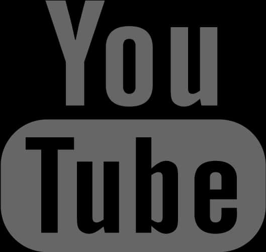 Black You Tube Logo