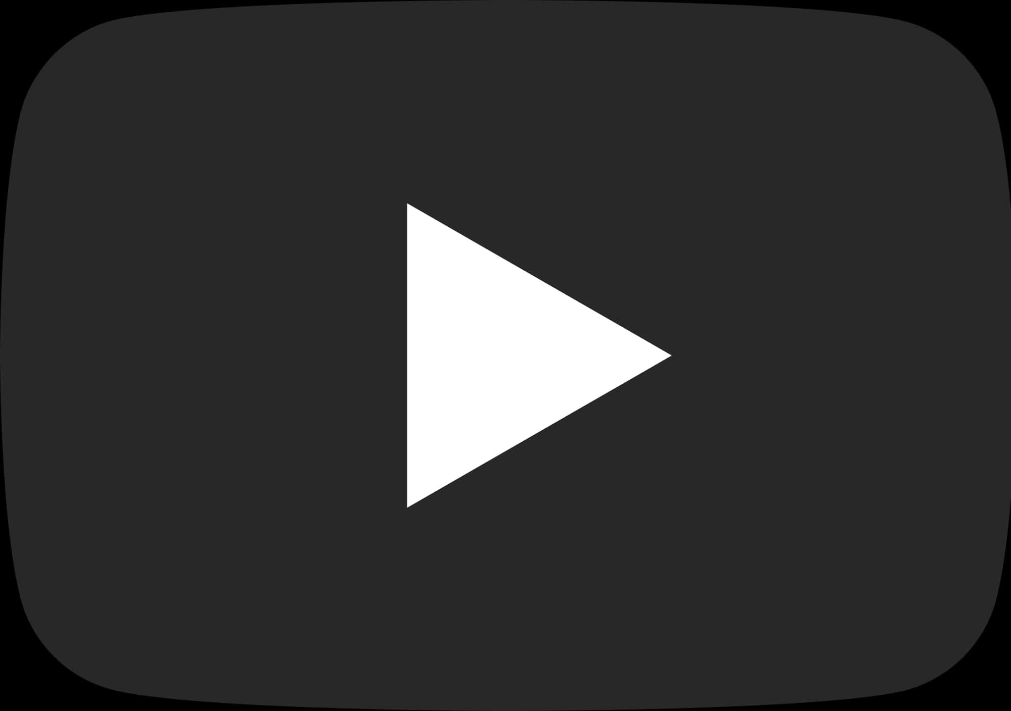 Black You Tube Play Button Icon