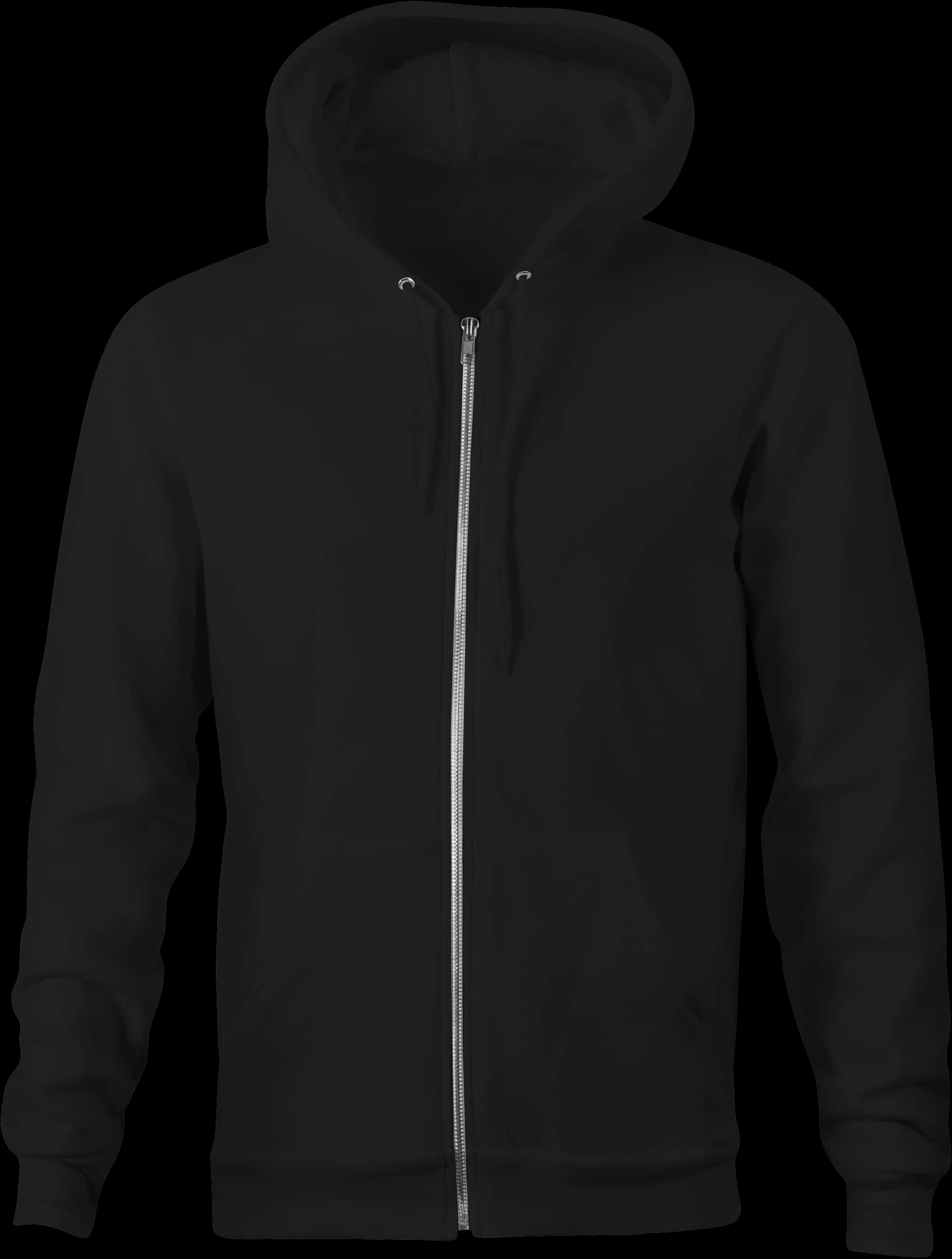 Black Zip Up Hoodie Mockup