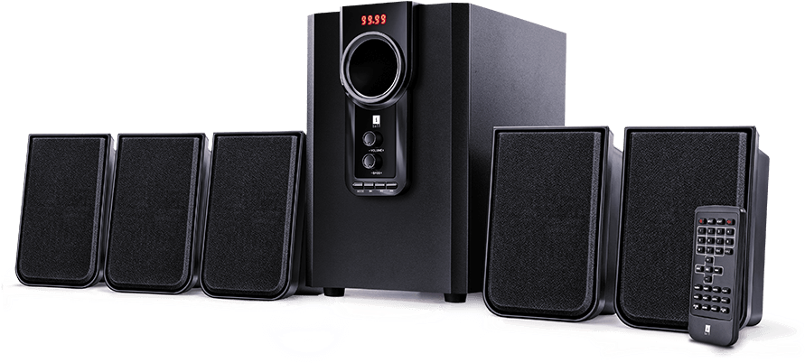 Black5.1 Channel Home Theater Speaker Systemwith Remote