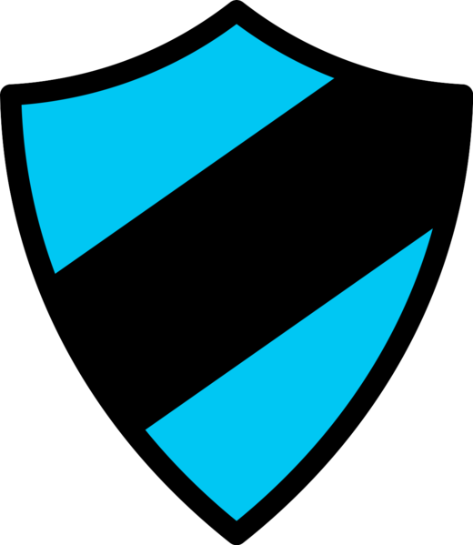 Blackand Blue Shield Graphic