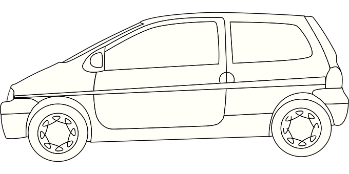 Blackand White Car Drawing