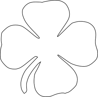 Blackand White Clover Graphic