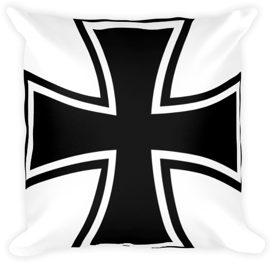 Blackand White Cross Pillow Design