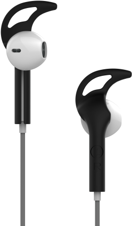 Blackand White Earhooks Earbuds