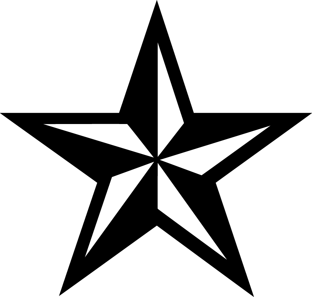 Blackand White Nautical Star