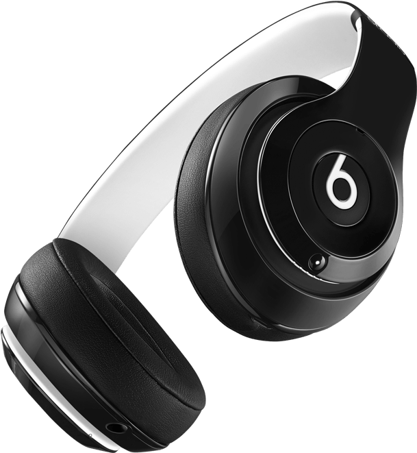 Blackand White Over Ear Headphones