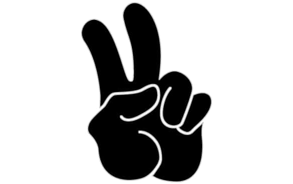 Blackand White Peace Sign Graphic