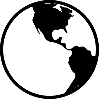 Blackand White Silhouetteof Earth