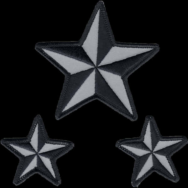 Blackand White Star Patches