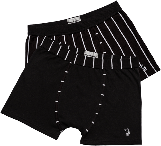 Blackand White Striped Boxer Briefs