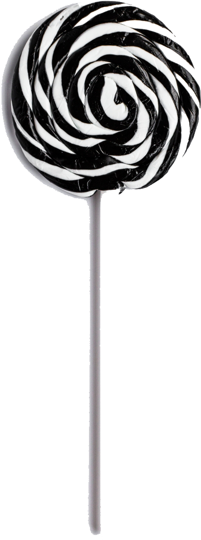 Blackand White Swirl Lollipop