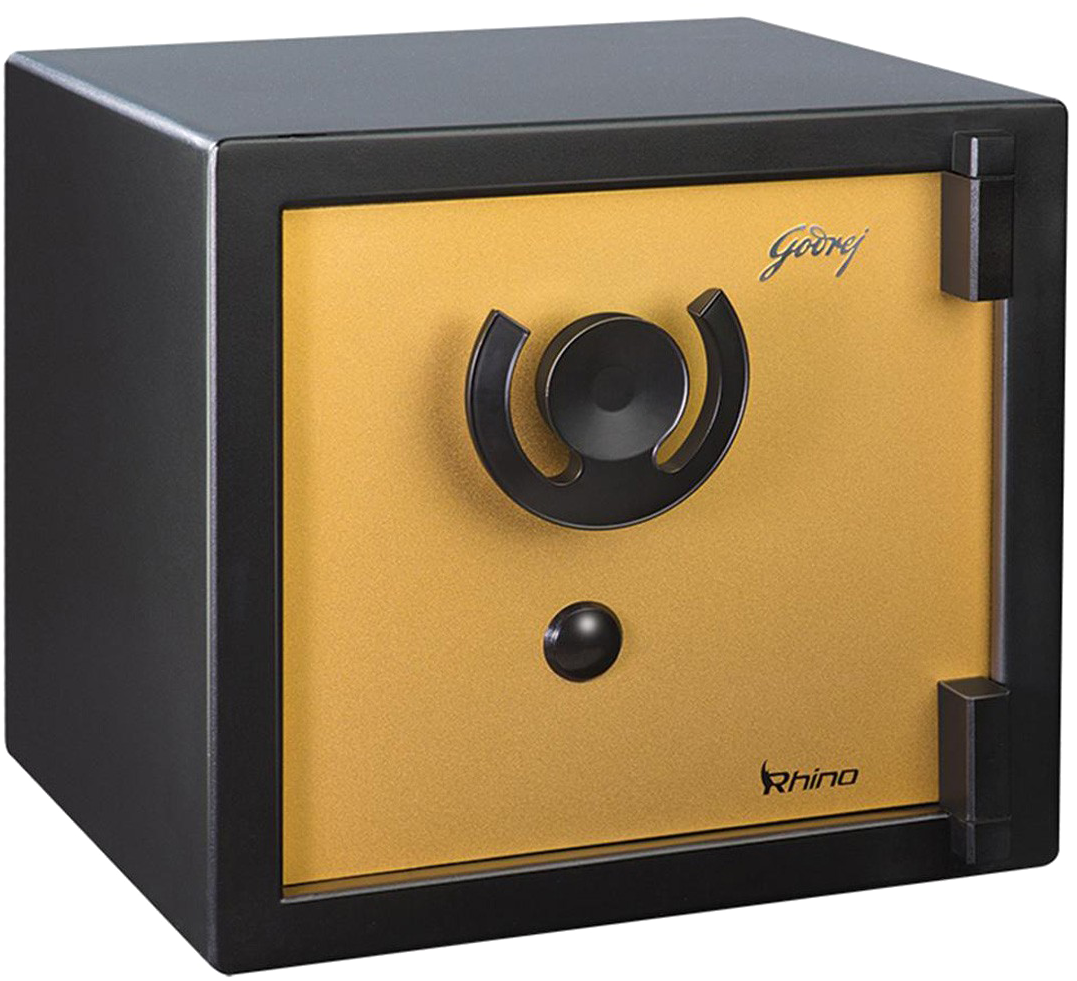 Blackand Yellow Security Safe