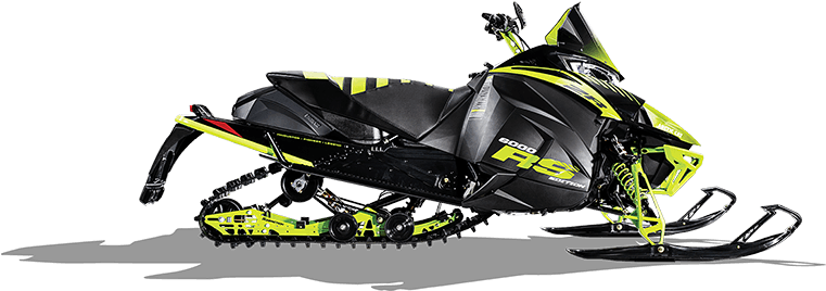 Blackand Yellow Snowmobile Profile