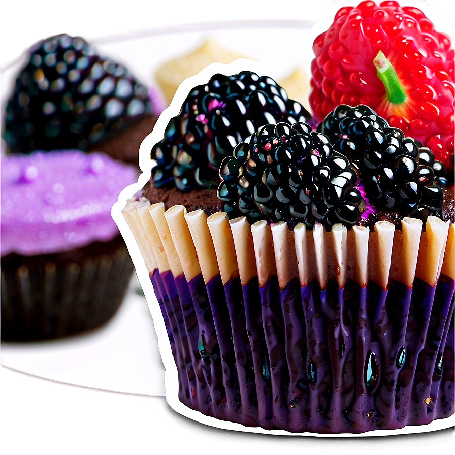 Blackberry Cupcakes Png Oox53