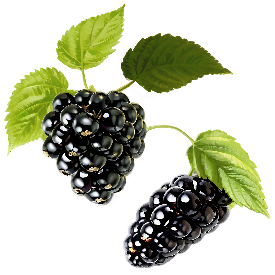 Blackberry With Leaves Png 62