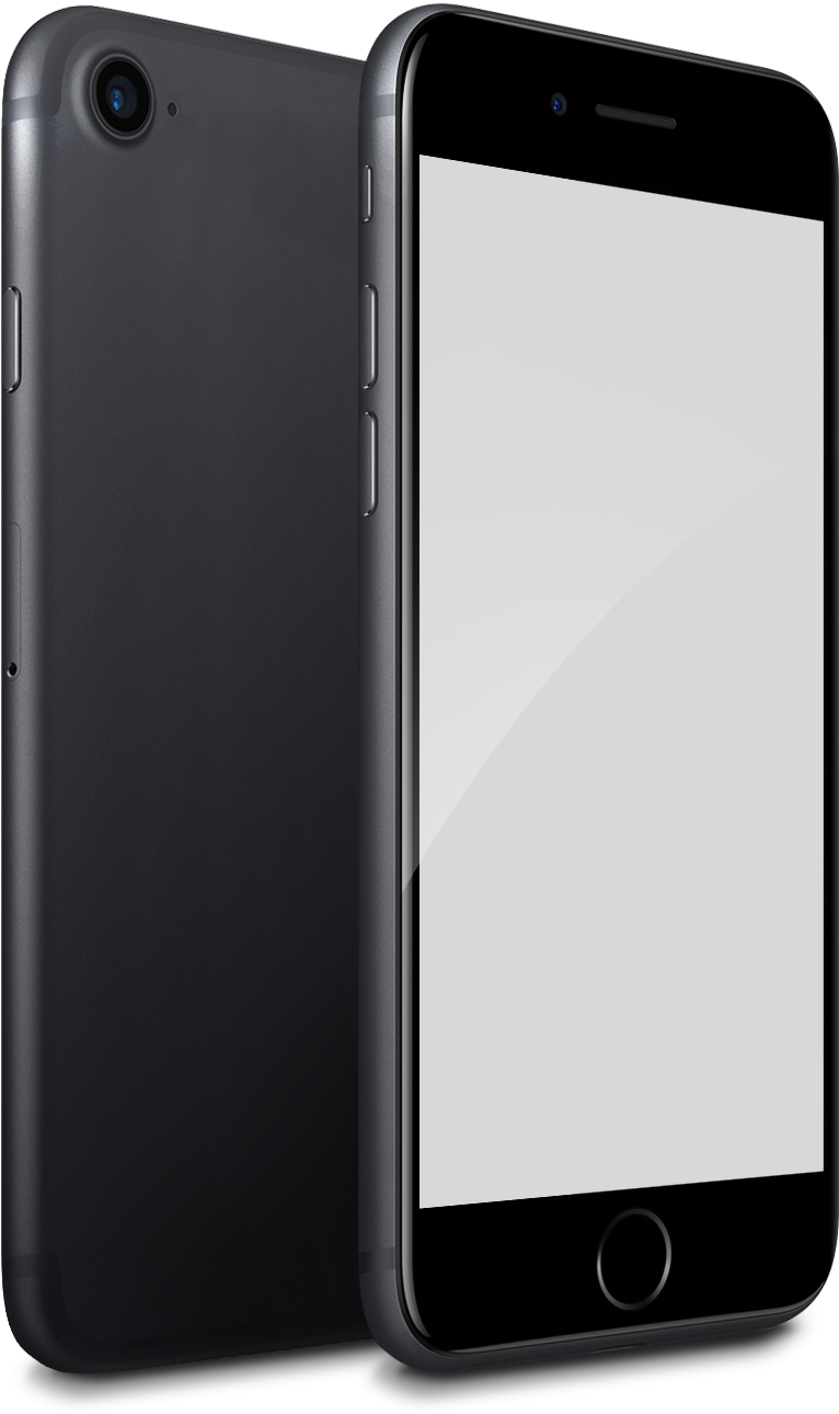 Blacki Phone Mockup Blank Screen